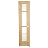 18 in. x 80 in. 5 Lite Pine Prehung Interior Door