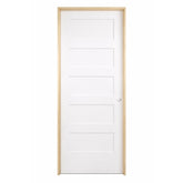 18 in x 80 in Shaker 5-Panel Solid Core Primed MDF Prehung Interior Door
