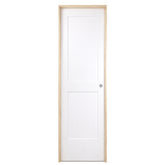 18 in x 80 in White 2-Panel Shaker Solid Core Primed MDF Prehung Interior Door