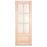 36x96 in Exterior Mahogany Door Slab | 6 Lite