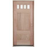3/0x6/8 Exterior Mahogany Door Craftsman Style with 1/7 glass