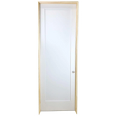 30 in x 80 in White 1-Panel Shaker Solid Core Primed MDF Prehung Interior Door