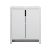 Evana 30" W Freestanding Vanity with Sink Top White | LessCare