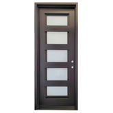 3/0x8/0 5 Lite Wrought Iron Exterior Prehung Single Door