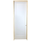 32 in x 96 in White 2-Panel Shaker Solid Core Primed MDF Prehung Interior Door