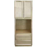 8' Single Oven Kitchen Cabinet | Unfinished Poplar | Shaker Style | 33"
