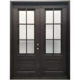 6/0x8/0 6 Lite Double Wrought Iron Prehung Front Door