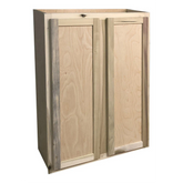 Kitchen Wall Cabinet | Unfinished Poplar | Shaker Style | 33x42x12 in
