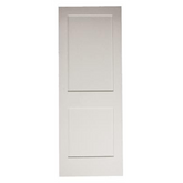 32 in x 80 in White Shaker 2-Panel Solid Core Primed MDF Interior Door Slab