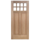 36x80 in. Exterior Mahogany Door Slab | Craftsman 8 Lite