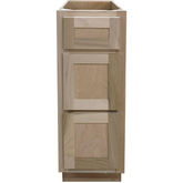 Kitchen Drawer Base Cabinet | Unfinished Poplar | 12 in. | 3 Drawer