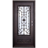 Audrey 3/0x6/8 Exterior Wrought Iron Prehung Door