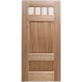 36x80 in Exterior Mahogany Door Slab | 4 Lite