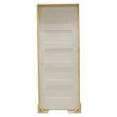 18 in x 80 in Shaker 5-Panel Solid Core Primed MDF Prehung Interior Door