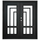 Oslo 6/0x6/8 Exterior Wrought Iron Prehung Double Door