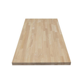 Unfinished Hevea 74 in. L x 39 in. D x 1.5 in. T Butcher Block Countertop