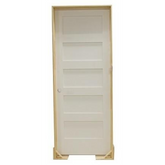 30 in x 80 in Shaker 5-Panel Solid Core Primed MDF Prehung Interior Door