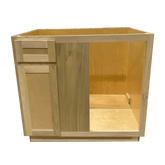 Kitchen Blind Corner Base Cabinet | Unfinished Poplar | Shaker Style | 36 in