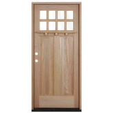 Crafstman 3/0x6/8 Exterior Mahogany Prehung Door with Shelf