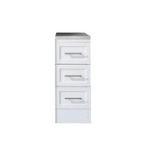Venetian 12 in Bathroom Drawer Cabinet in White with Carrera White Marble Countertop