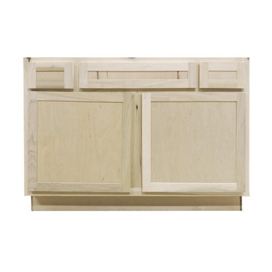42 in Sink Base Bathroom Vanity Cabinet in Unfinished Poplar | Shaker Style