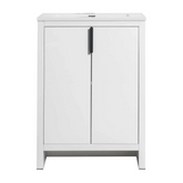 Evana 24" W Freestanding Vanity with Sink Top White | LessCare