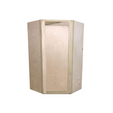 Corner Wall Cabinet | Unfinished Poplar | 24 in x 42 in x 12 in