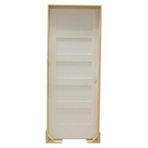 28 in x 80 in Shaker 5-Panel Solid Core Primed MDF Prehung Interior Door