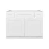 Vanity Sink Base Cabinet 42 x 21 x 34.5 | LessCare Alpina White