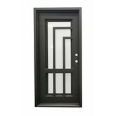 Oslo 3/0x6/8 Exterior Single Wrought Iron Prehung Door