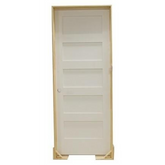 32 in x 80 in Shaker 5-Panel Solid Core Primed MDF Prehung Interior Door
