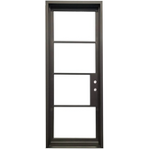 36 in x 96 in Single Exterior Wrought Iron Door