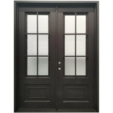 6/0x8/0 6 Lite Double Wrought Iron Prehung Front Door