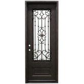 Audrey 3/0x8/0 Wrought Iron Prehung Exterior Door