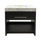 Venetian 36 in Single Sink Bathroom Vanity in Espresso with Carrera White Marble Countertop