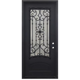 Audrey 3/6x8/0 Square Exterior Wrought Iron Door