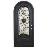 Lion 3/6x8/0 Wrought Iron Exterior Prehung Door