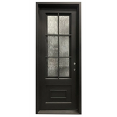 3/0x8/0 6 Lite Exterior Wrought Iron Prehung Door