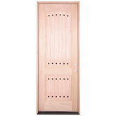 3/0x8/0 2 Panel Exterior Mahogany Door with Clavos