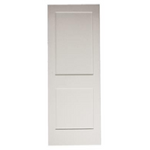 30 in x 80 in White Shaker 2-Panel Solid Core Primed MDF Interior Door Slab