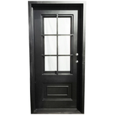 3/0 X 6/8 6 Lite Exterior Wrought Iron Door