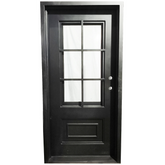 3/0 X 6/8 6 Lite Exterior Wrought Iron Door