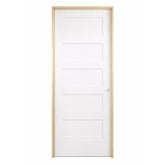 28 in x 80 in Shaker 5-Panel Solid Core Primed MDF Prehung Interior Door