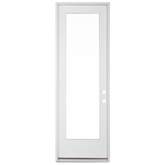 2/8x8/0 Primed Fiberglass Full Clear Exterior Door