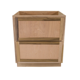 Kitchen Drawer Base Cabinet | Unfinished Poplar | Shaker Style | 30 in | 2 Drawer