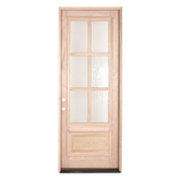 3/0x8/0 Exterior Mahogany Prehung Single Door With 6 Lites