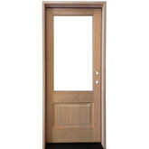 2/8x6/8 Hemlock Prehung Front Door With 3/4 Lite