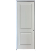 32 in x 96 in White 2-Panel Moulded Smooth Prehung Interior Door