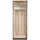 3/0x8/0 Craftsman Exterior Mahogany Prehung Single Door With 8 Lites