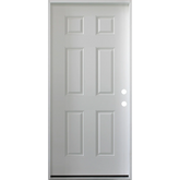 36 in. x 79 in. 6 Panel Primed 20 Min. Fire-Rated House-to-Garage Single Prehung Interior Door